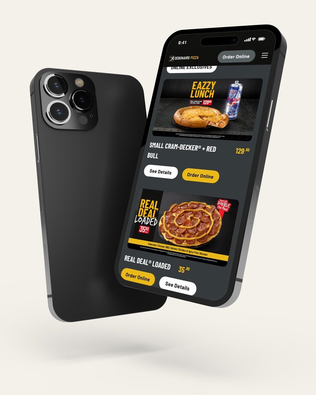 Debonairs online exclusives on mobile